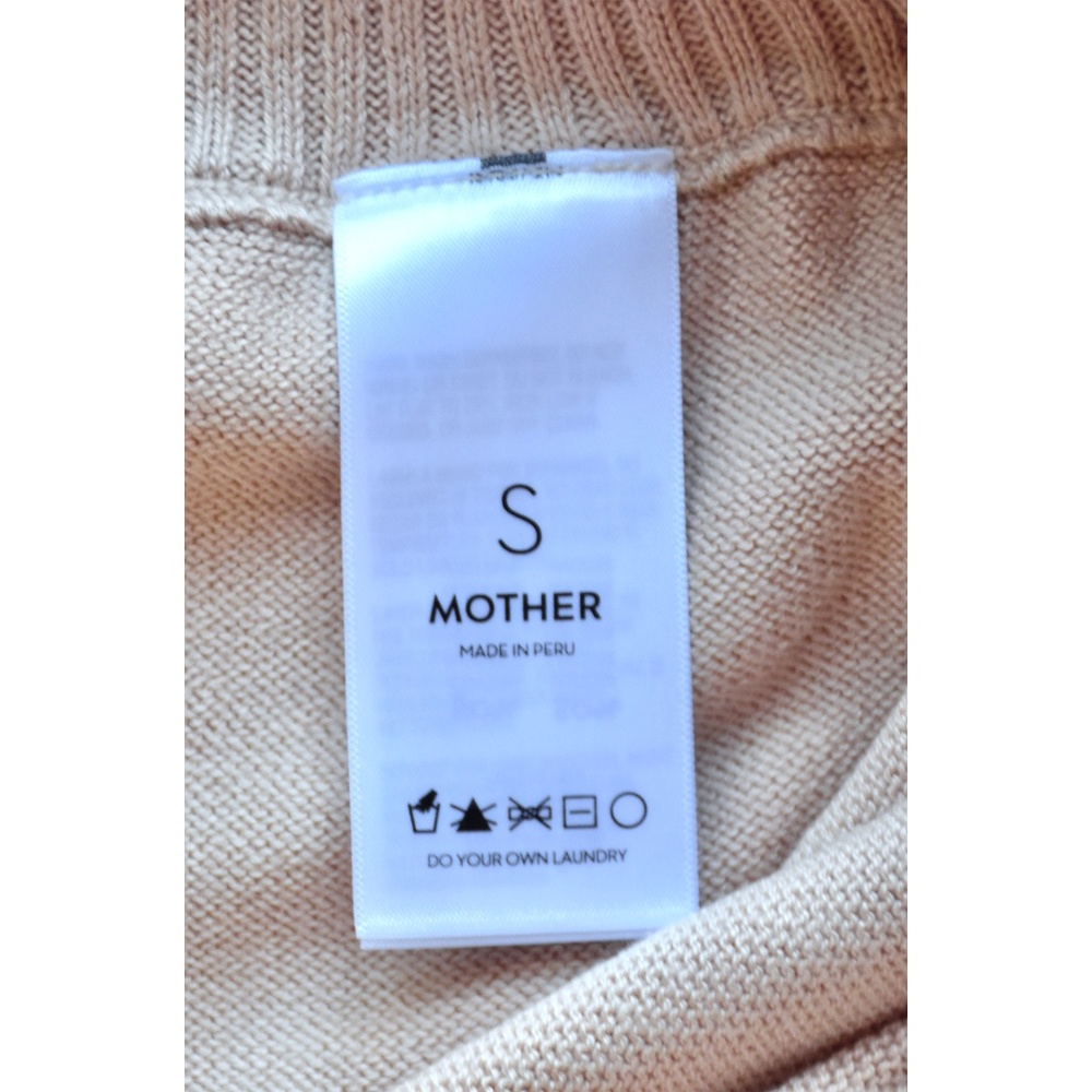 MOTHER NWT THE ZESTY HOVER HIGH WAIST WIDE LEG KNIT BEIGE PANT. SIZE S - Picture 12 of 14